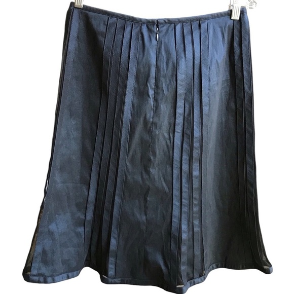 KM Collections by Milla Bell Navy Blue Taffeta Skirt size 8 - Picture 3 of 10